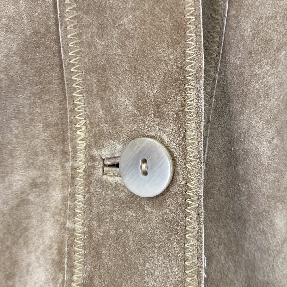 J. Jill Embroidered Sleeves Suede Leather Jacket - Picture 10 of 12